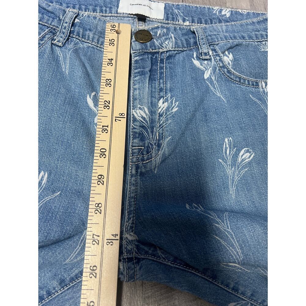 Current/Elliott Floral Print Jeans Women 29 Blue Straight Leg High Rise Designer - Picture 5 of 7